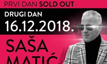 RASPRODATO: Saša Matić zakazao drugi koncert u zagrebačkoj Areni!