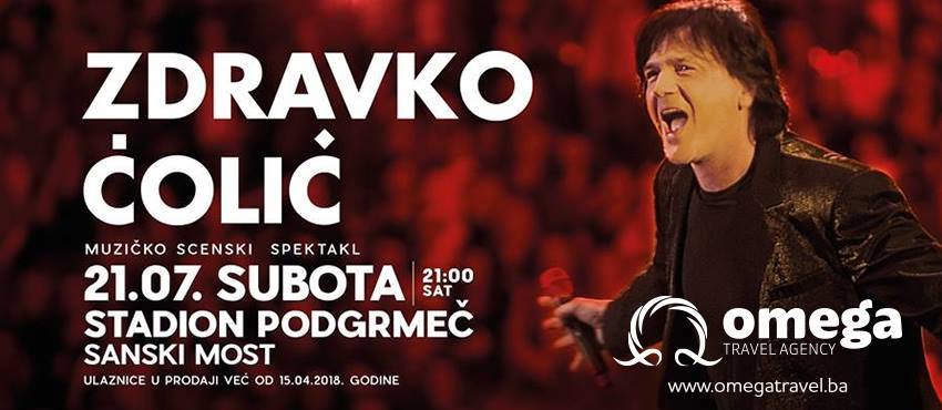 U subotu spektakl Zdravka Čolića u Sanskom Mostu, 4. augusta druži se sa publikom u Zvorniku