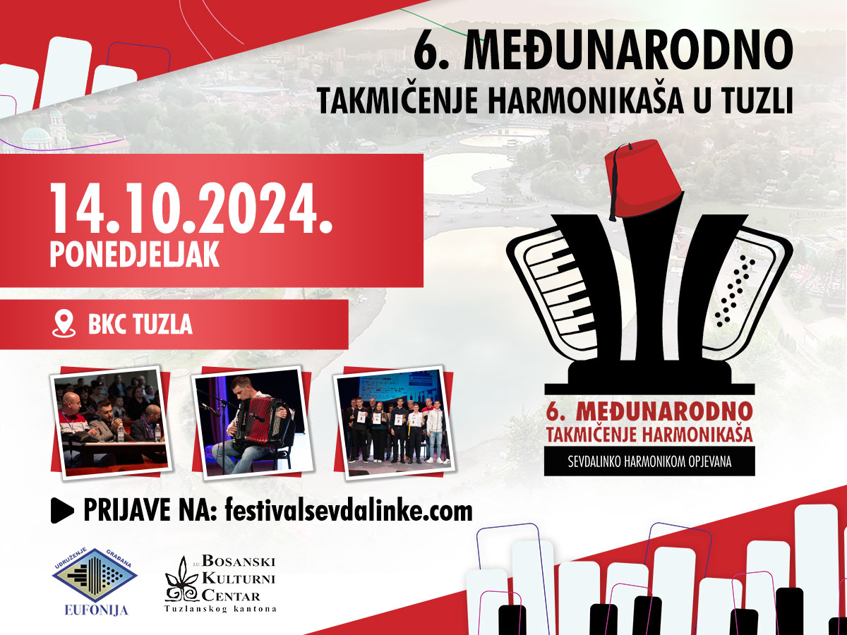 U ponedjeljak međunarodni Festival harmonike "Sevdalinko harmonikom opjevana"